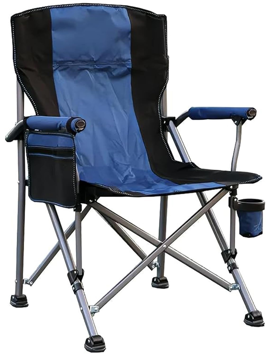 GGEROU Folding Camping Chair,Portable Camping Chair,Lightweight Camping Backpacking Chair Foldable,Foldable Beach Chair,for Camping Hiking Garden Travel Beach Picnic BBQ Outdoor (Large, Black)