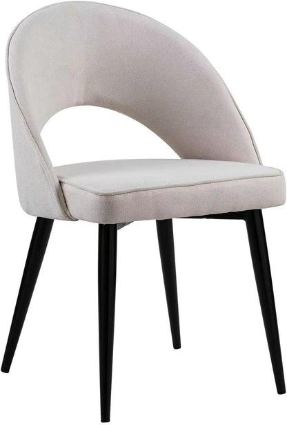 LANNY Dining Room/Restaurant Chair/Hotel chair/Office Visitor Chair/Modern Medium Back Luxury Lamb Wool Chair SZ813 (off white)