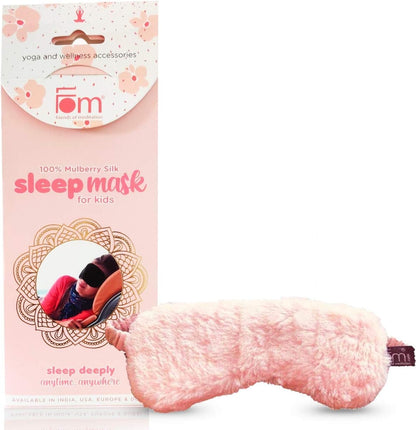 FOM (Friends of Meditation) 100% Mulberry Silk Eye Mask, Super Smooth Sleep Mask And Blind Fold (Black)