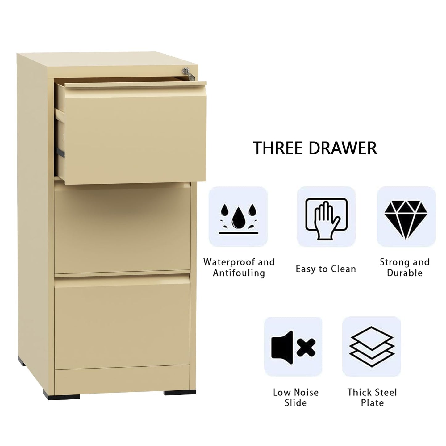 Mahmayi Godrej OEM File Cabinet with Lock Large Storage steel Cabinet, Metal Portable Cabinet with 4 Drawer, VST3 - drawer steel