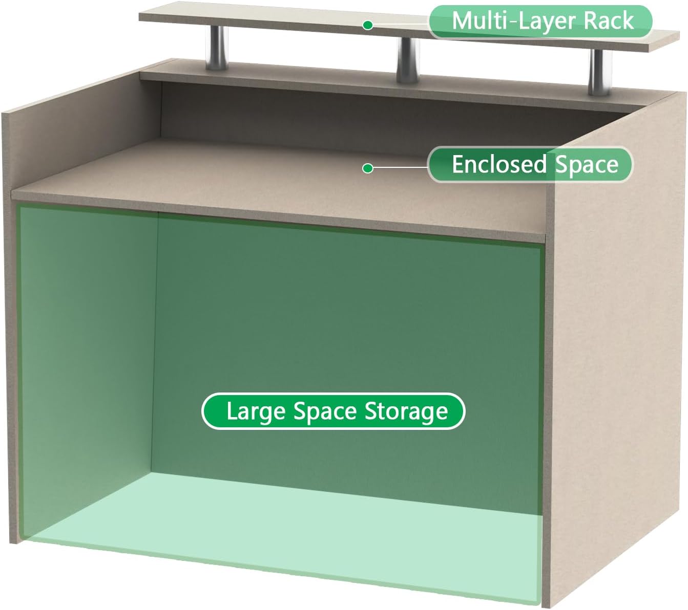 Mahmayi REC-2 Designer Reception Desk For Office Space, Front Office Desk (White-Coco Bolo)