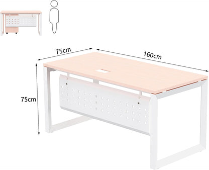 Mahmayi Vorm 136-18 White Modern Workstation Material-Melamine on MDF