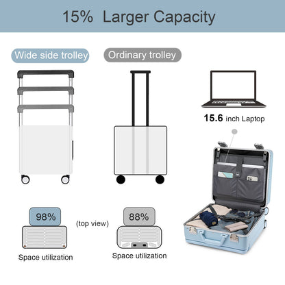 Somago Carry-On Luggage 18-Inch Hardside Spinner Lightweight Suitcase with TSA Lock, White, carry-on 18-inch, Hardside Luggage With Spinner Wheels