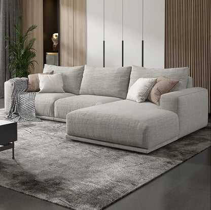 Fabric Sofa Set Combination Sectional Cotton Sofa Chaise Lounger Sofa Living Room Furniture (270cm*170cm*80cm)