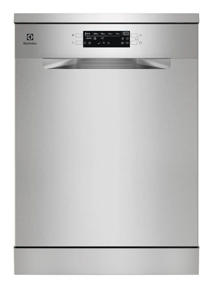 Electrolux Freestanding Dishwasher 60cm, 14 Place Settings, 8 Programs, Inverter Motor, Fully Automatic with advanced AirDry Technology, ExtraHygiene & Eco Program, SatelliteClean, ESM48311SX, Silver