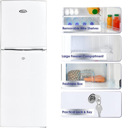 Super General 190 Liters Gross Compact Double Door Refrigerator-Freezer, Reversible door, Tropical Compressor, White, SGR-198-H, 48 x 53 x 137 cm, 1 Year Warranty