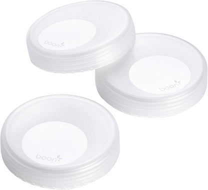 Boon NURSH Silicone Sippy Cup Lid, 6 Months and up (Pack of 3), 1L