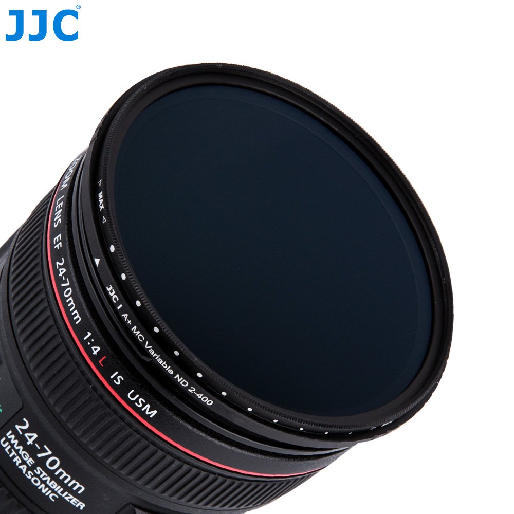 JJC F-NDV58 58mm Variable Neutral Density Filter for Camera Lens Photography, ND2 - ND400 Adjustable ND Filter, Black