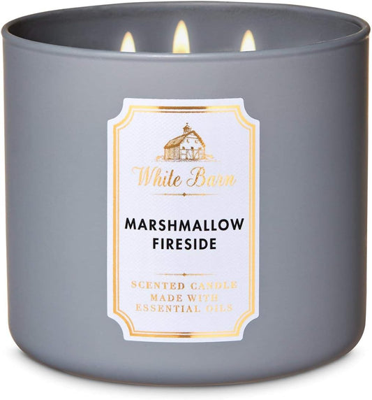 White Barn Marshmallow Fireside Candle ~ 3 Wick Jar from Bath and Body