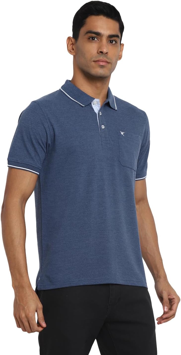 Deniklo Men's Polo Collar T-Shirt with Pocket & Logo DK 225