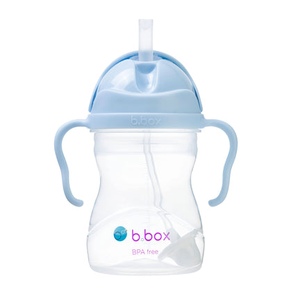 b.box Sippy Cup with Fliptop Weighted Straw, Drink from Any Angle | Spill Proof, Leak Proof & Easy Grip | BPA Free & Dishwasher Safe | Babies & Toddlers (Cherry Blossom 240ml)