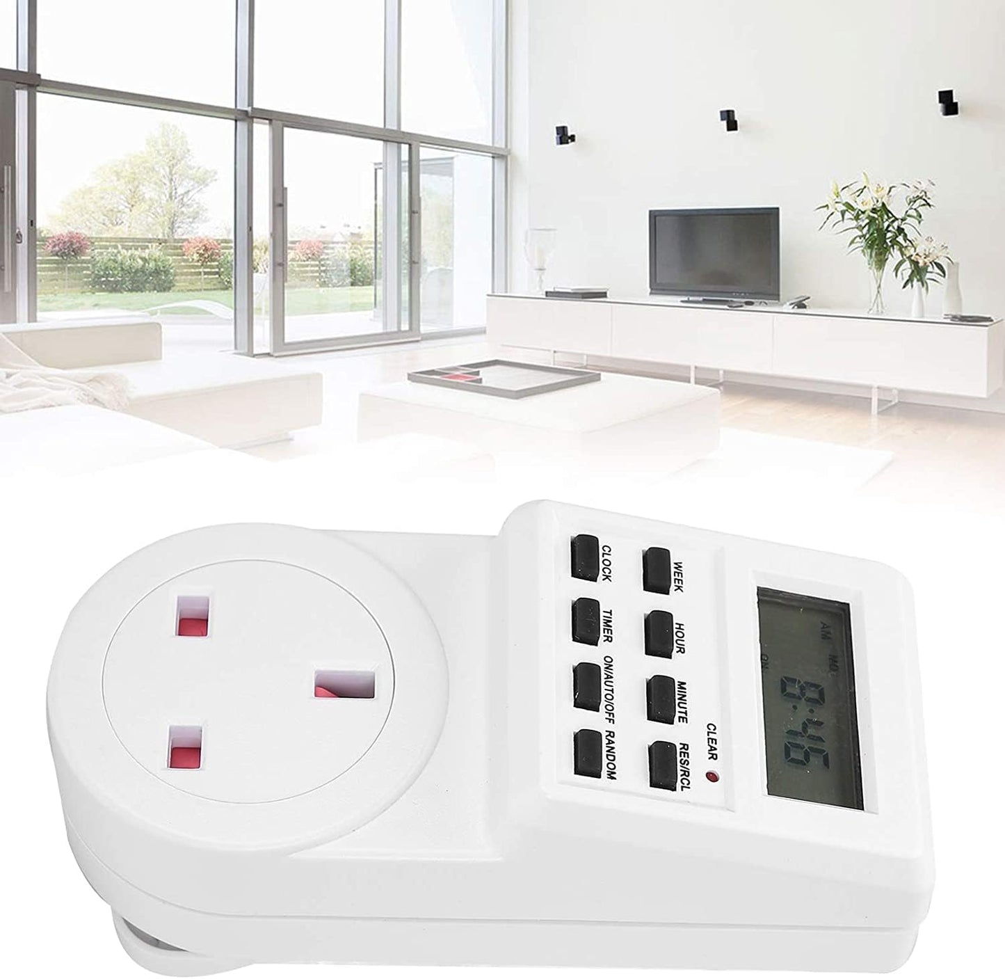 Plug Timer, LCD Display 10 Programmable Switching Programs 24 Hours & 7 Days Energy Saving Timer, Electrical Timer Socket for Lights and Home Appliances(2 pack)