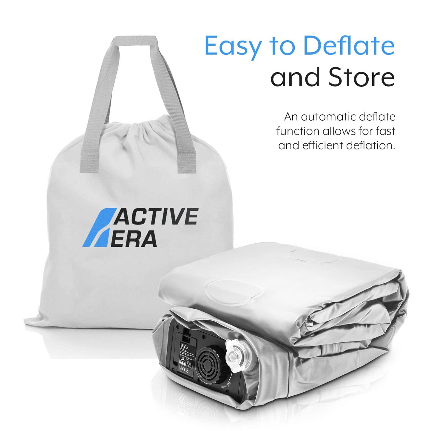 Active Era Luxury Single Size Inflatable Mattress - Elevated Air Mattress with Built-in Pump, Raised Pillow & Structured I-Beam Technology