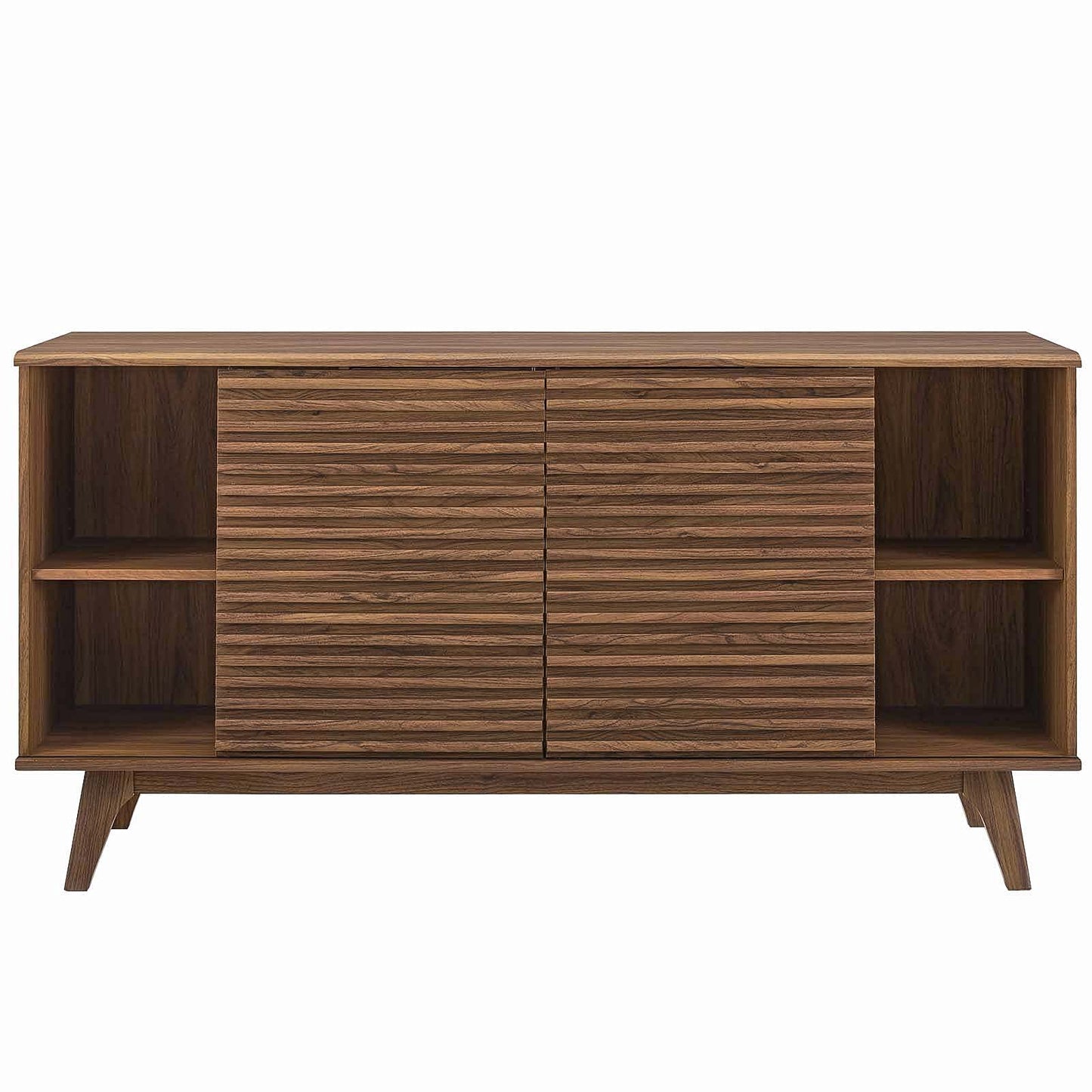 Modway Render 63" Mid-Century Modern Sideboard Buffet Table or TV Stand in Walnut