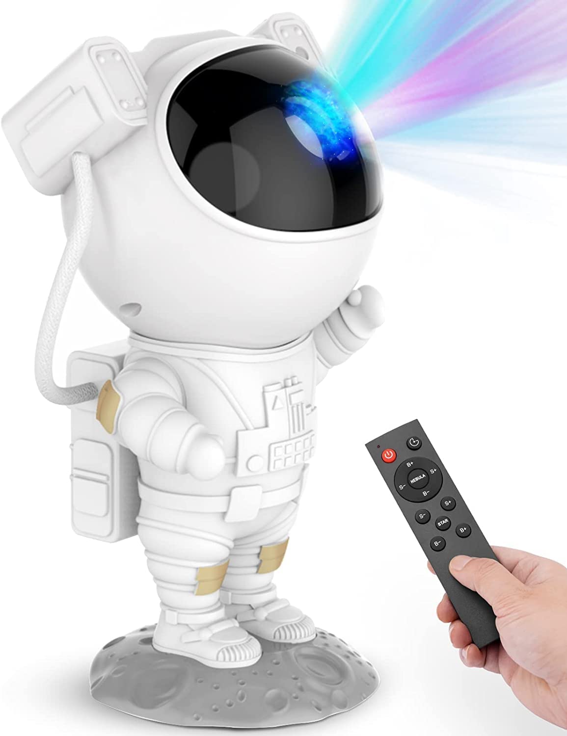 Mooyran Star Projector Galaxy Night Light - Astronaut Starry Nebula Ceiling LED Lamp with Timer and Remote, Gift for Kids Adults for Bedroom, Christmas, Birthdays, Valentine's Day etc.