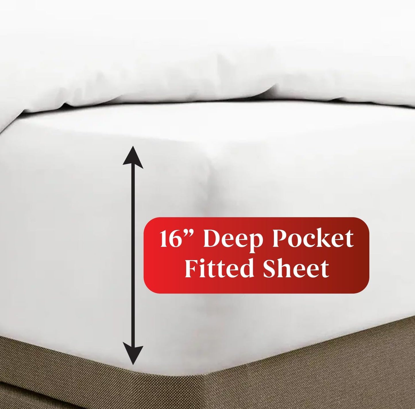 Premium Beige King Sheets Set - 1800 TC Series 4 Piece Bed Sheets - Soft Brushed Microfiber Fabric - 16 Inches Deep Pockets Sheets Wrinkle Free & Fade Resistant by Infinitee Xclusives