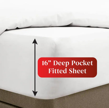 Premium Beige King Sheets Set - 1800 TC Series 4 Piece Bed Sheets - Soft Brushed Microfiber Fabric - 16 Inches Deep Pockets Sheets Wrinkle Free & Fade Resistant by Infinitee Xclusives