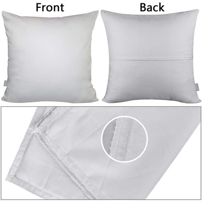 4-Pack 100% Cotton Comfortable Solid Decorative Throw Pillow Case Square Cushion Cover Pillowcase Sublimation Blank Pillow Covers(Cover Only,No Insert)(20x20inch/50x50cm, Christmas Green)