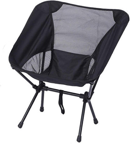 GGEROU Folding Camping Chair,Portable Camping Chair,Lightweight Camping Backpacking Chair Foldable,Foldable Beach Chair,for Camping Hiking Garden Travel Beach Picnic BBQ Outdoor (Large, Black)