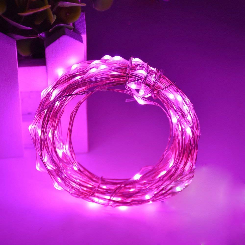 ANJAYLIA LED Fairy Lights Battery Operated String Lights Firefly Lights Garden Home Bedroom Christmas Party Wedding Festival Decorations (Warm White, 16.5Ft*2)