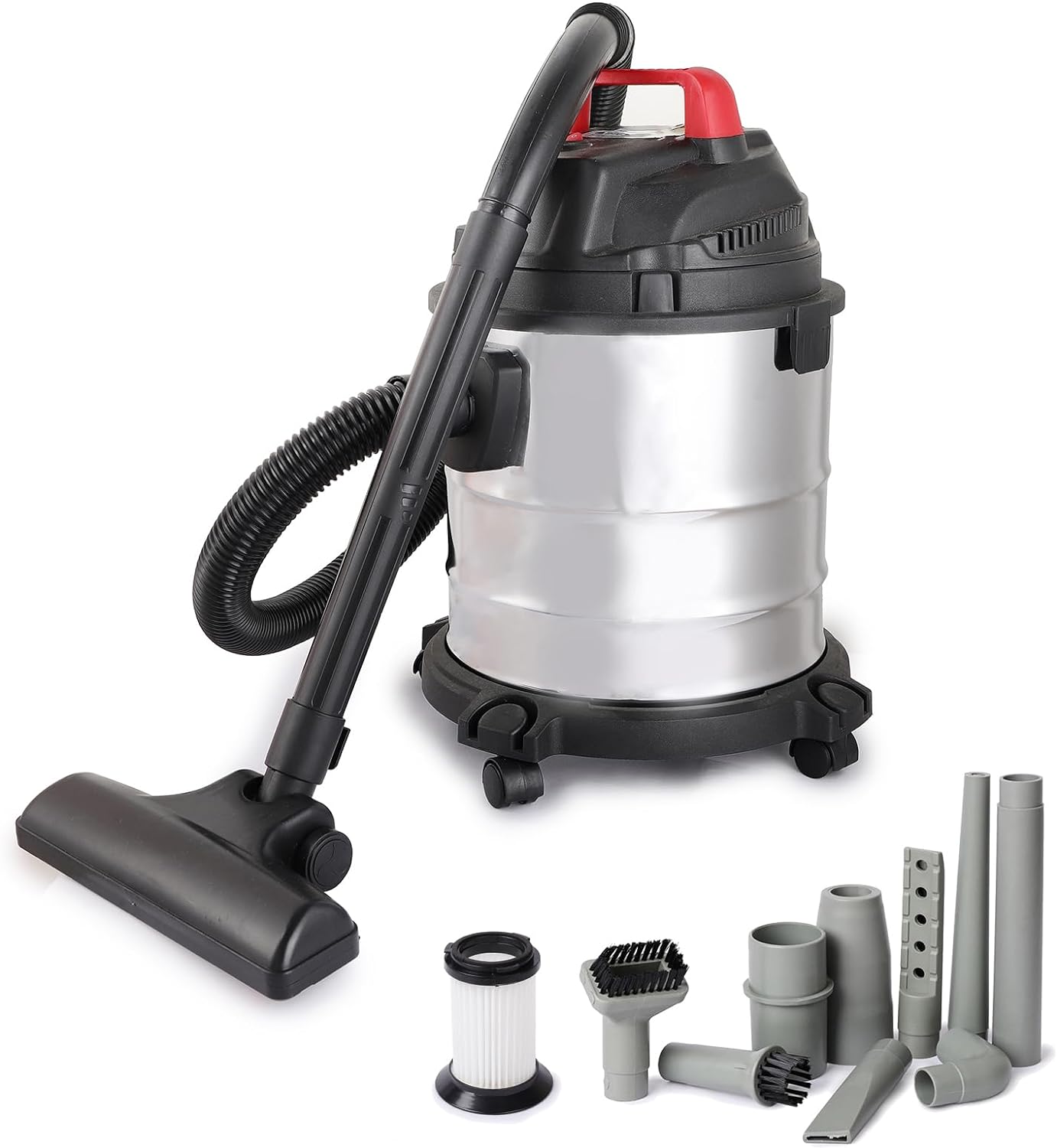 Vacuum Cleaner 1000W, 18L Tank Dust Capacity, Removable & Washable Filter, Rug-Floor Nozzle, For Home, Office & Mosque