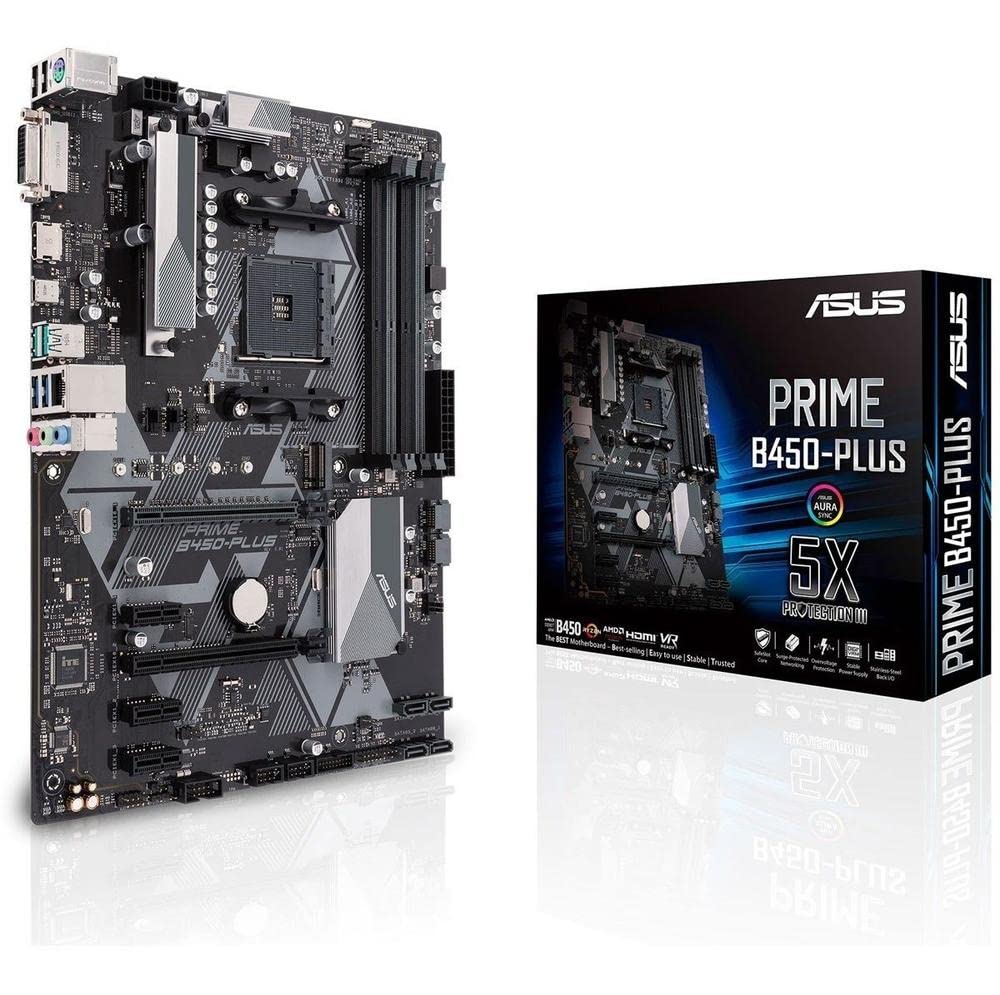 ASUS PRIME B550M-K (AMD B550) (Ryzen AM4) micro ATX motherboard with dual M.2, PCIe 4.0, 1 Gb Ethernet, HDMI/D-Sub/DVI, SATA 6 Gbps, USB 3.2 Gen 2 Type-A