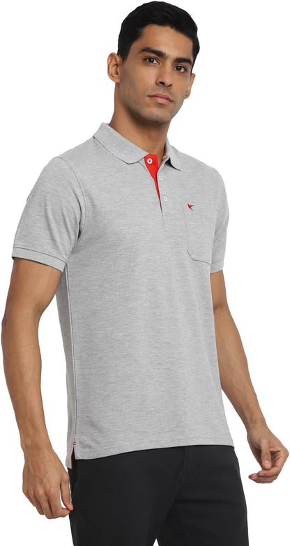 Deniklo Men's Polo Collar T-Shirt with Pocket & Logo DK 225