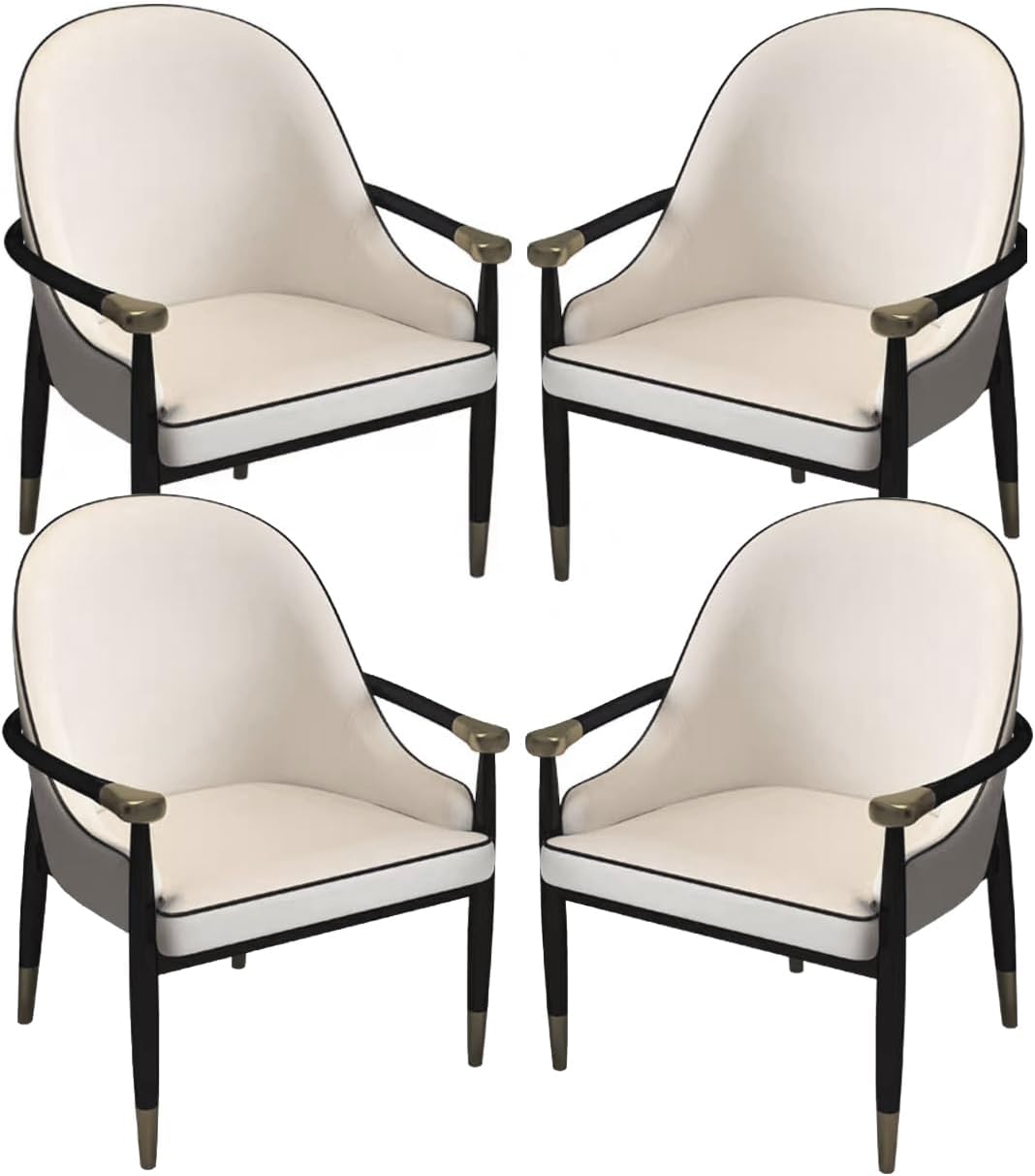 Dining Chair,Matte Varnish Room Chairs with Arms,Modern Hotel Restaurant Chairs,for Living Room Bedroom Office (four benches)