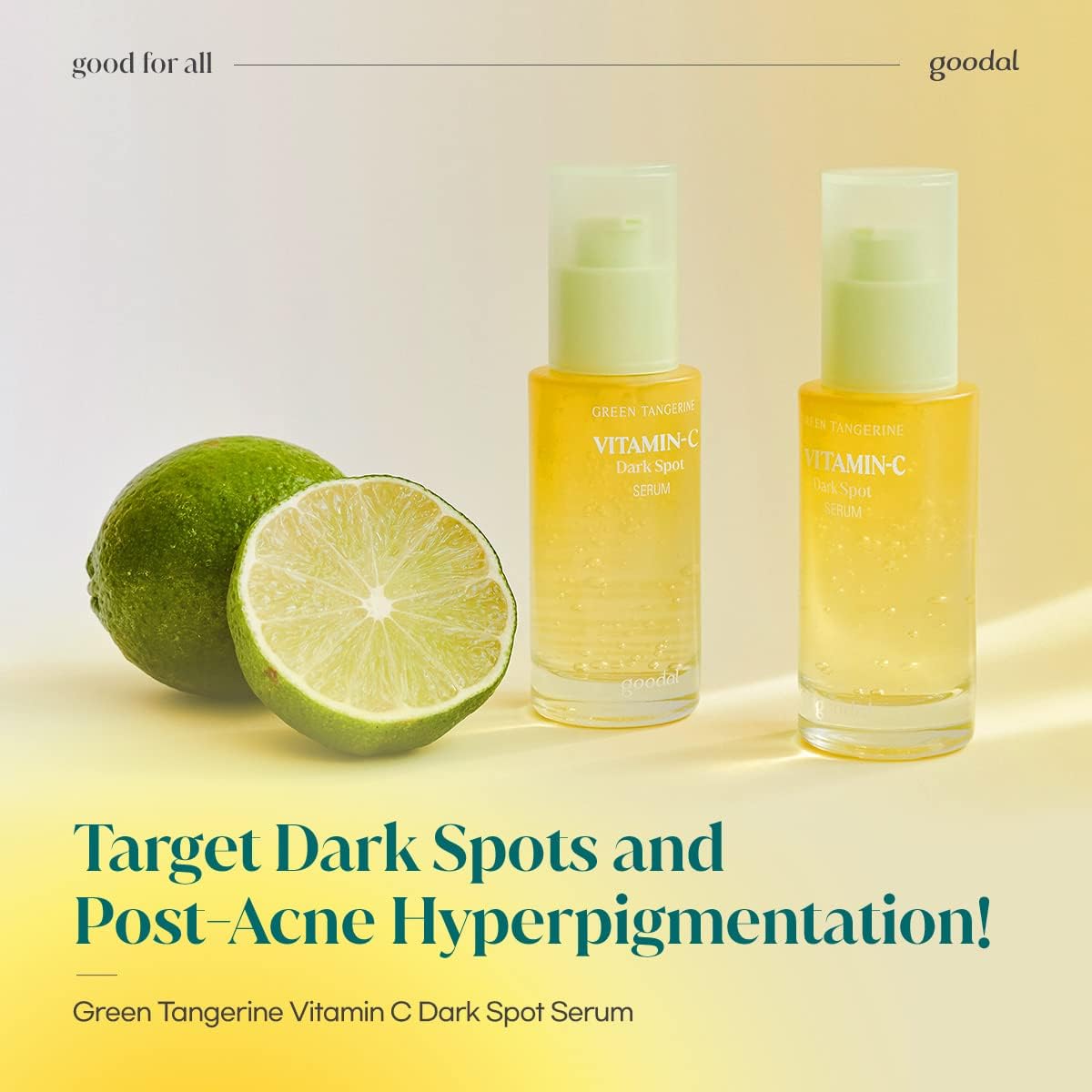 Goodal Green Tangerine Vitamin C Dark Spot Facial Serum+ for Sensitive Skin | Dark Spot Treatment, Anti-Aging, Acne Scars, Fine Lines, Hyperpigmentation, and Dark Circles (Kit)