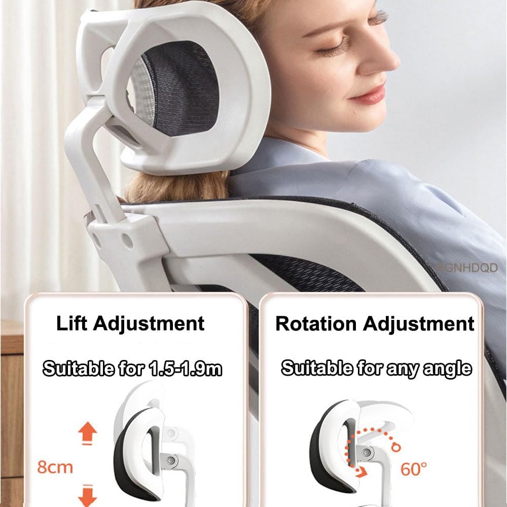 Home Office Desk Chair, Ergonomic Chair with Lumbar Support Armrest, with independent lumbar support Gaming Mesh Chair for Home with Headrest, Computer Chair with Armrest, Home Comfortable Chair