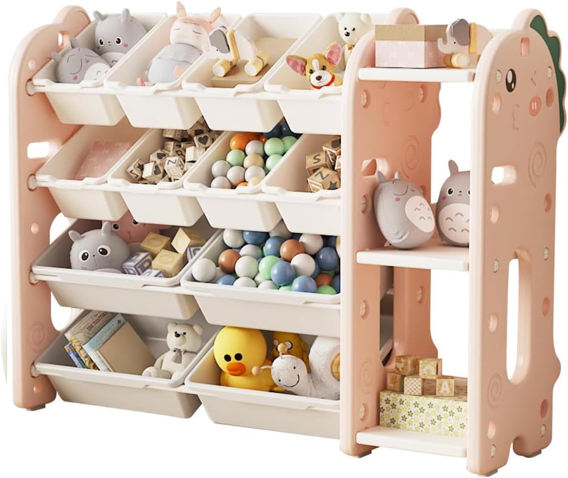 Solerconm Toy Organizers,Kids Storage Organizer for Toys, Toddler Bedroom Furniture for Toys (Style A, Cute Sheep)