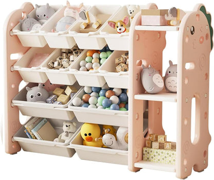 Solerconm Toy Organizers,Kids Storage Organizer for Toys, Toddler Bedroom Furniture for Toys (Style A, Cute Sheep)