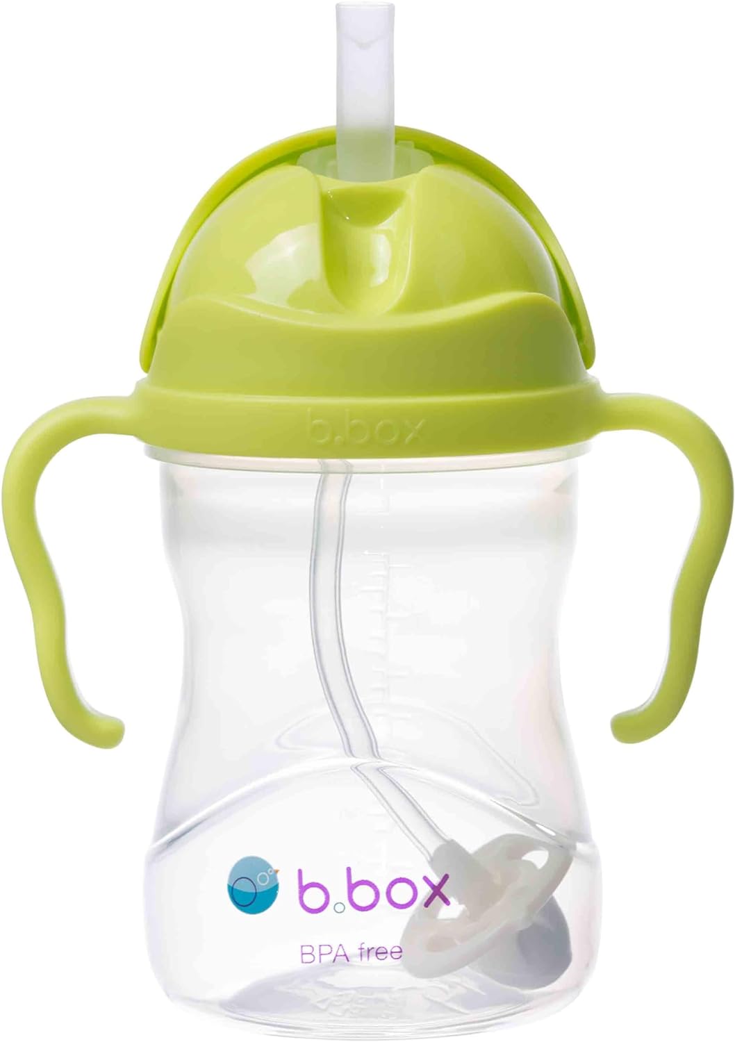 b.box Sippy Cup with Fliptop Weighted Straw, Drink from Any Angle | Spill Proof, Leak Proof & Easy Grip | BPA Free & Dishwasher Safe | Babies & Toddlers (Cherry Blossom 240ml)