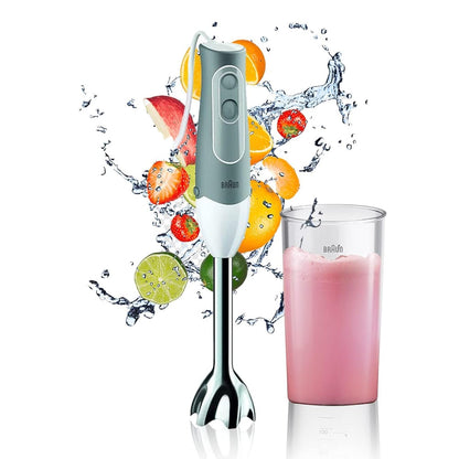 Braun Hand Blender MultiQuick 5 Vario, 1000 Watts, 1.5L Food Processor, 350 ml Chopper, Whisk, Beaker, Splash Control, PowerBell Plus technology, 21 speed wheel - MQ 5285