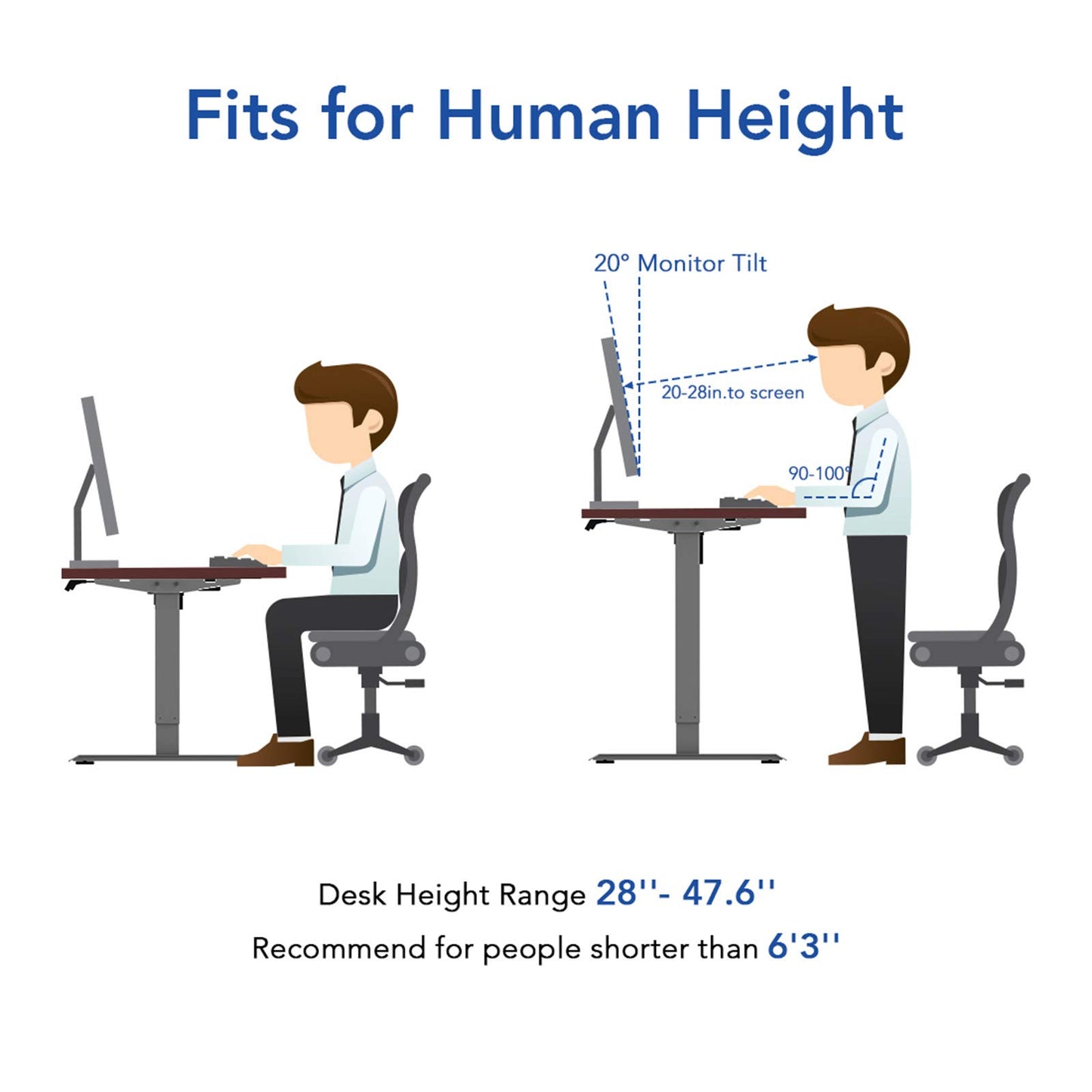 Flexispot EN1 Height Adjustable Standing Desk with Memory Height Adjustable Whole-Piece Desk Top (55x28, Black Frame + White Top)