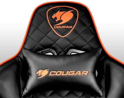 Cougar Gaming Chair Armor One, Steel-Frame, Breathable Pvc Leather, 180° Recliner System, 120Kg Weight Capacity, 2D Adjustable Arm-Rest, Steel 5-Star Base