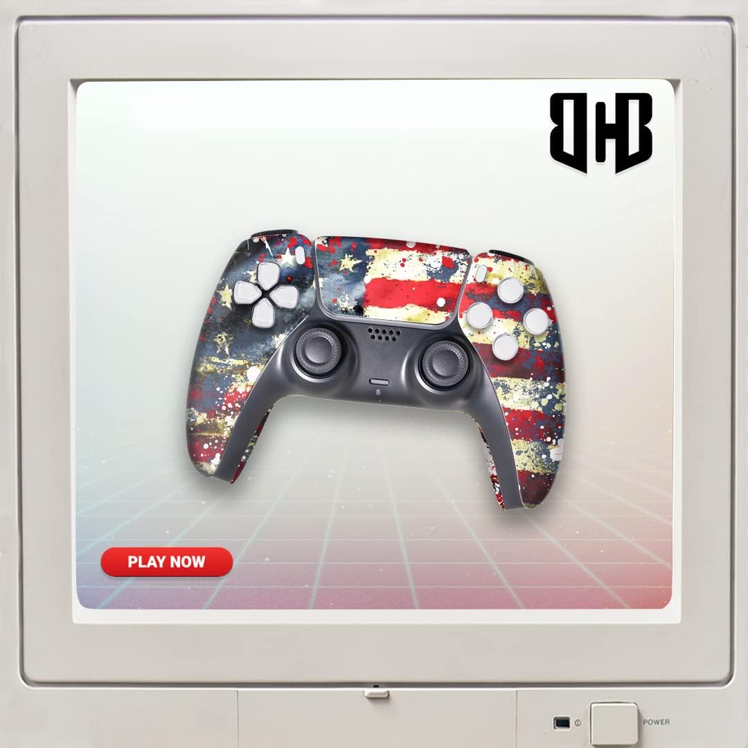 BCB Controller Customised for PS5 Controller Wireless. Original Playstation 5 Controller Compatible with Custom PS5 Remote Control Console. Customized with Permanent Hydro-dip Printing (Not a Skin)