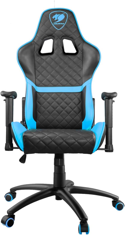 Cougar Gaming Chair Armor One, Steel-Frame, Breathable Pvc Leather, 180° Recliner System, 120Kg Weight Capacity, 2D Adjustable Arm-Rest, Steel 5-Star Base