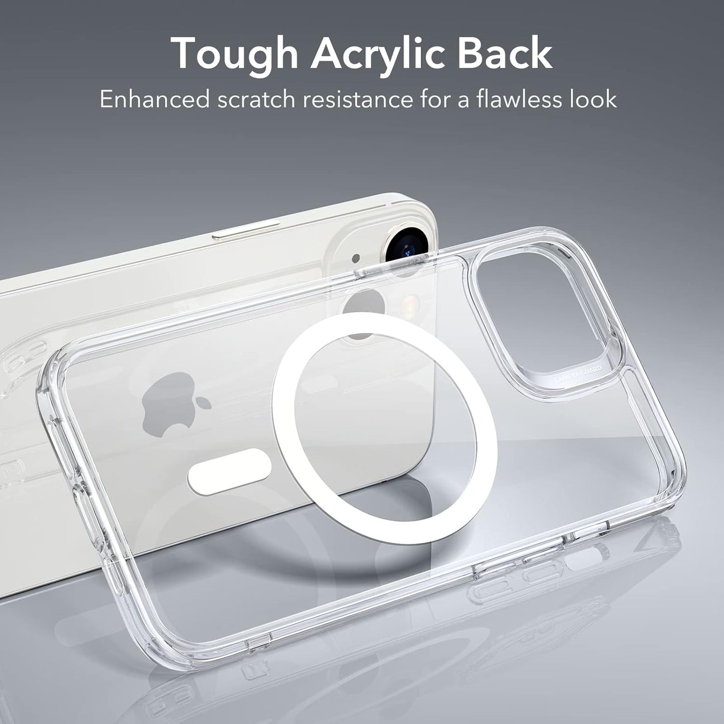 ESR for iPhone 14 Case/iPhone 13 Case, Compatible with MagSafe, Shockproof Military-Grade Protection, Magnetic Phone Case for iPhone 14/13, Classic Hybrid Case (HaloLock), Clear