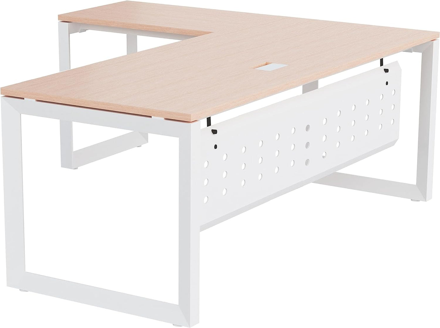 Mahmayi Vorm 136-18 White Modern Workstation Material-Melamine on MDF