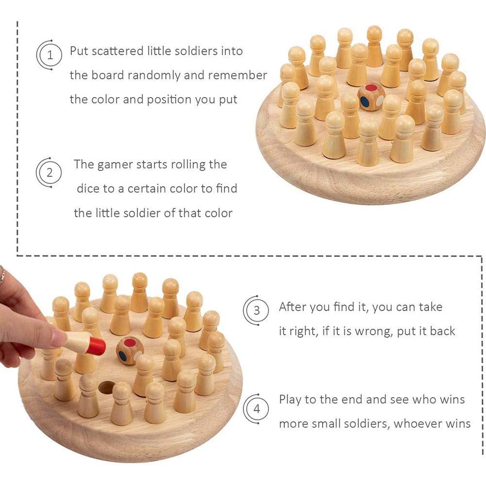 ZYZY Kid's Wooden Memory Chess Game