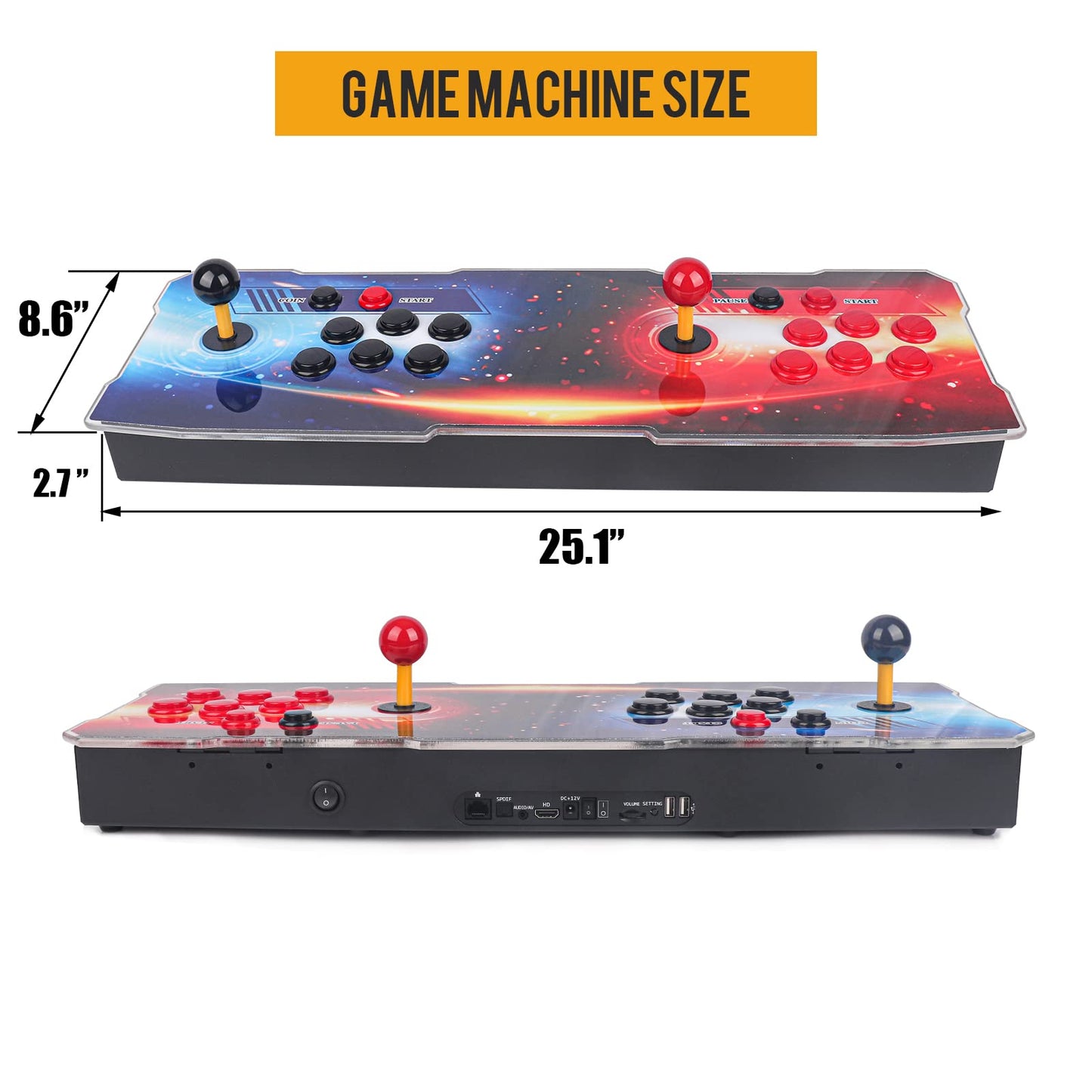 22000 Games in 1 Arcade Game Console,Search Games, Support 3D Games,Favorite List, 4 Players Online Game,1280X720 Full HD Video Game