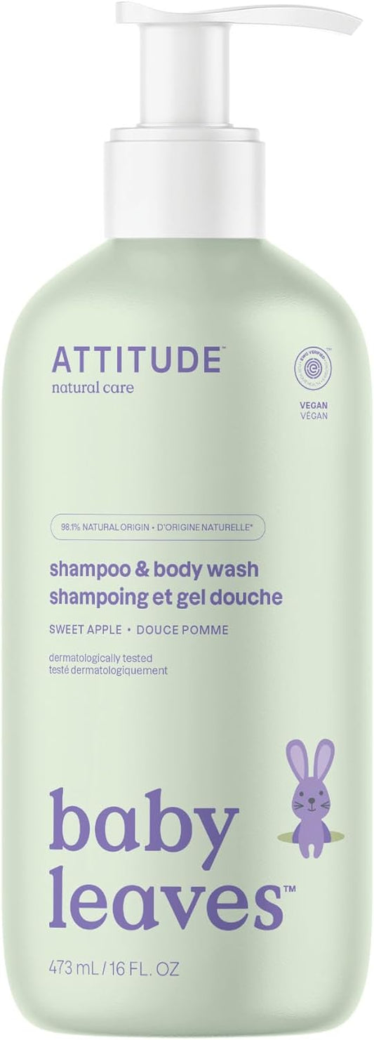 Attitude Baby Leaves 2In1 Natural Shampoo - Apple - 473 ml