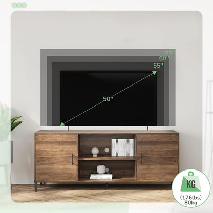 Sulsha TV Stand, Modern TV Cabinet, Simple TV Cabinet Stand, Modern TV Table for TV, Small Apartment Mini Floor Cabinet, Cabinet for Living Room (DB Brown L150XW40XH60)