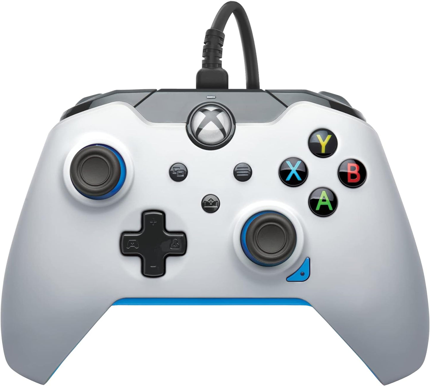 PDP Wired Controller Ion White for Xbox Series X|S, Gamepad, Wired Video Game Controller, Gaming Controller, Xbox One, Officially Licensed - Xbox Series X