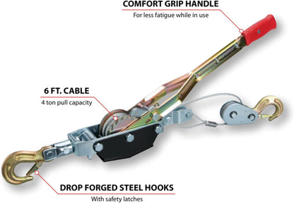 Performance Tool 50-101 Power Puller - 4 Ton Capacity