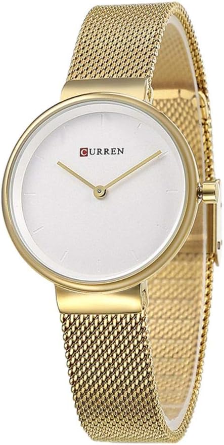 Curren 9016 Watch Luxury Women Watches Waterproof Analog Quartz Dress Women Watches Steel Bracelet Ladies Watch - Gold