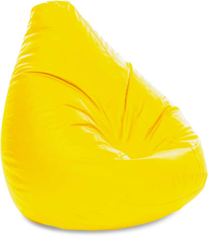 Luxe Decora PVC Bean Bag with Filling (X-Large, Beige)