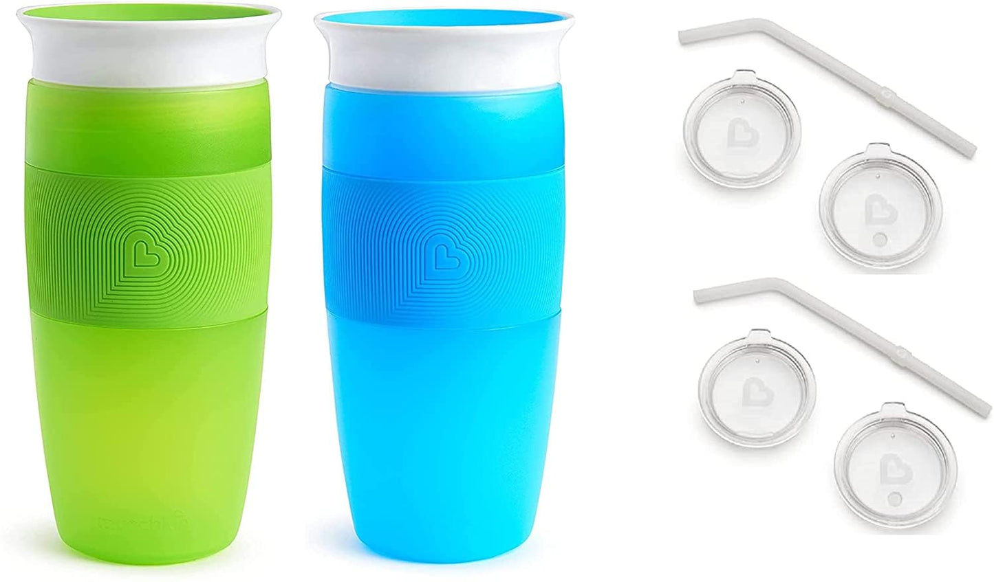 7oz Miracle® 360° Trainer Cup - 2pk (Blue/Green)