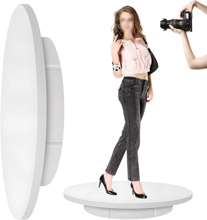 Motorized Rotating Display Stand, 360° Electric Rotating Turntable Display Stand, 220Lb Load, for Photography Products,White